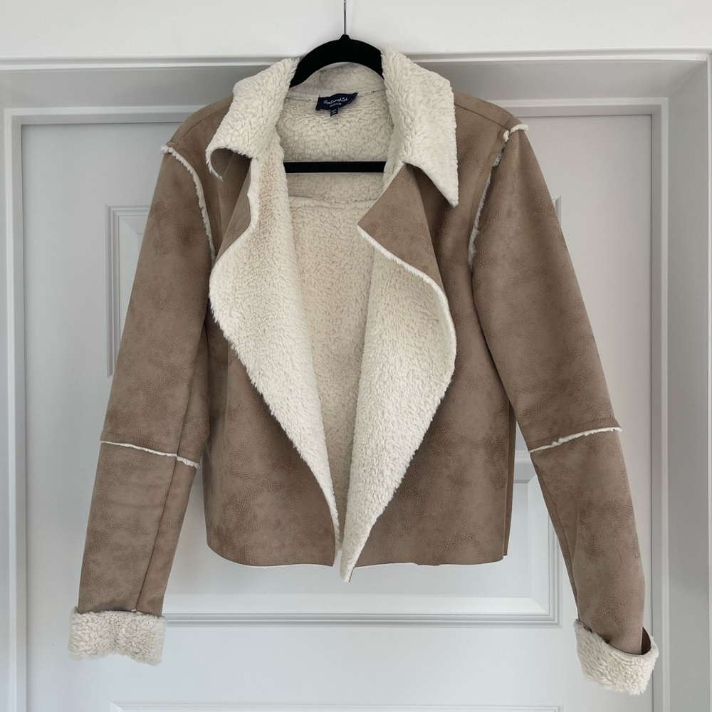 Suede/fuzzy jacket
